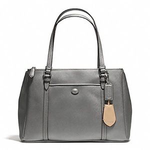 COACH PEYTON LEATHER JORDAN DOUBLE ZIP CARRYALL
